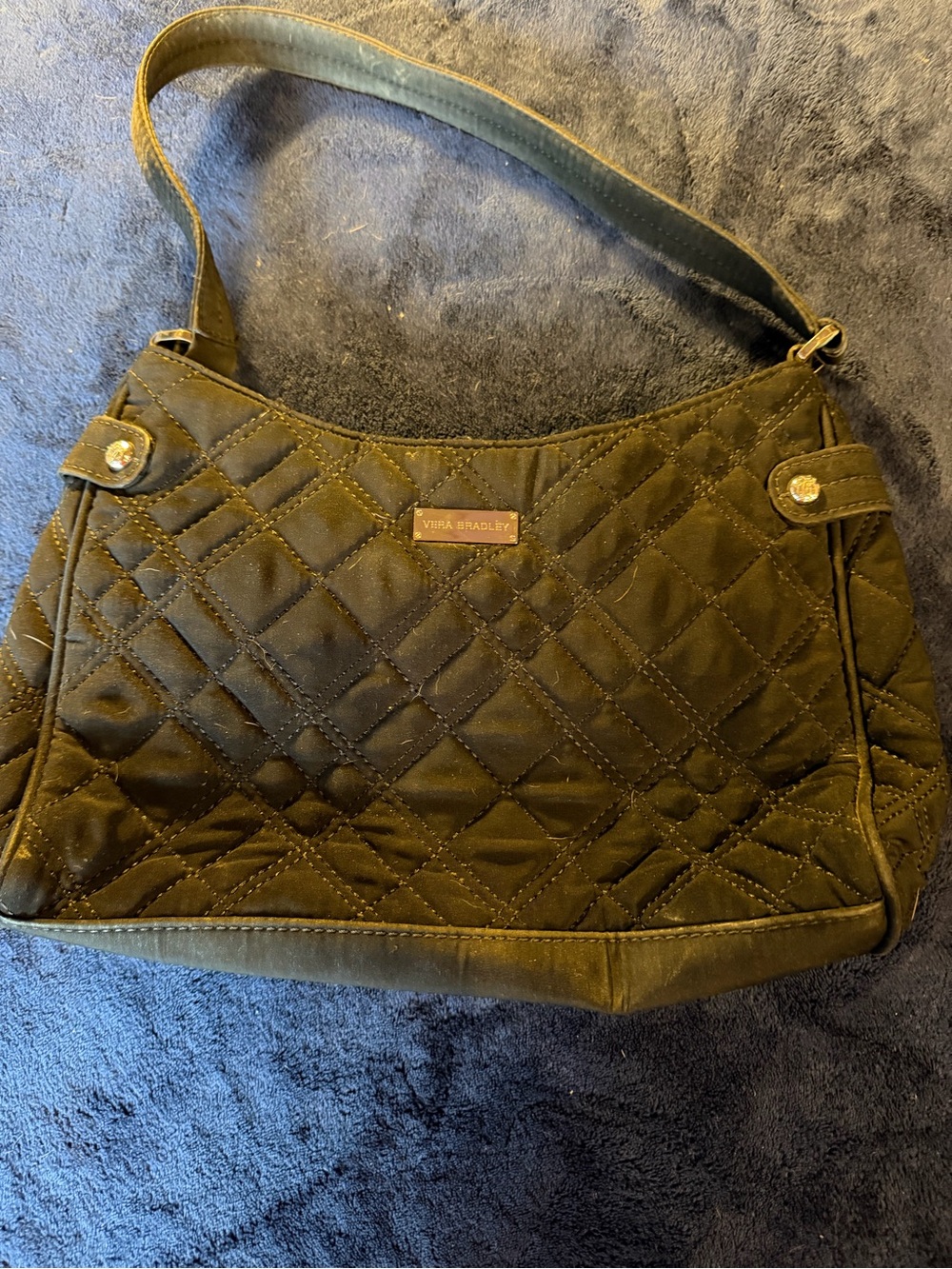 Vera Bradley Quilted Shoulder Bag in Dark Olive
